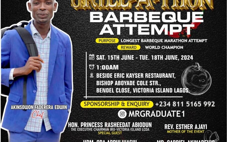Grill-A-Thon: Another Nigerian Sets To Break Guinness World Record In Barbecue Marathon