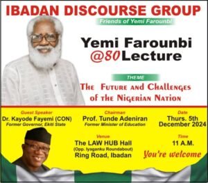 Ibadan Discourse Group Holds Yemi Farounbi @80 Lecture