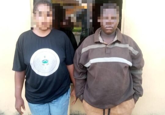 2 members of a child trafficking syndicate-20241202-WA0040_copy_540x394 - Newscoven Police Rescue 4 Children From Traffickers In Rivers •CP Rewards 2 Officers