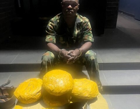 Lance Corporal Sani Aminu - Newscoven Soldier Caught With 'Canadian Loud'