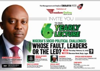 SWAAYA Limited 6th Yearly Lecture Holds On Thursday