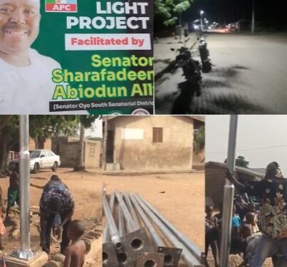 Senator Alli Illuminates Ibarapa With Solar Streetlights 