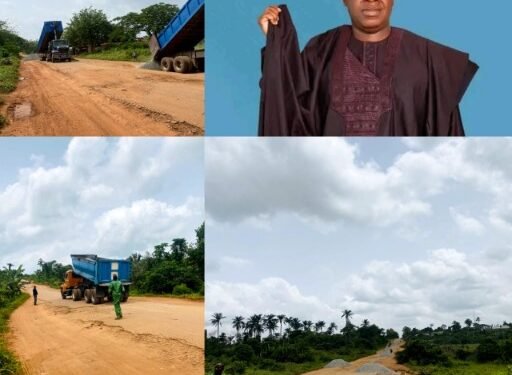 Dotun-Sanusi-Akanran-Ibadan-Ijebu-Boundary_copy - Newscoven Sanusi Begins Filling Of Potholes On Akanran, Ibadan-Ijebu Boundary