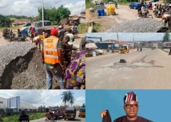Again, Sanusi Embarks On Concrete Rehabilitation Of Ariyo-Akanran Road