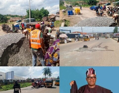 Dotun-Sanusi-Ariyo-Akanran-Road_copy_1 - Newscoven Again, Sanusi Embarks On Concrete Rehabilitation Of Ariyo-Akanran Road