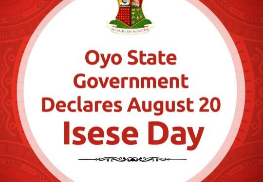 Isese Day: Oyo Declares Wednesday Work-Free Day