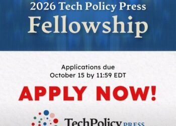 $10,000 Stipend: 2026 Tech Policy Press Fellowship Programme