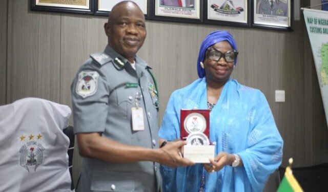 NCS-CG-Adeniyi-NiDCOM-Boss-Dabiri-Erewa_copy_640x426_1 - Newscoven NCS Pledges Partnership With NiDCOM On Diaspora Engagements
