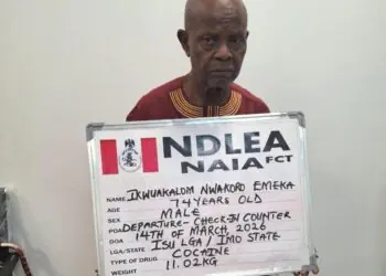 NDLEA Arrests UK-Bound 74-Yr-Old Grandpa With 11kg Cocaine In Balloons