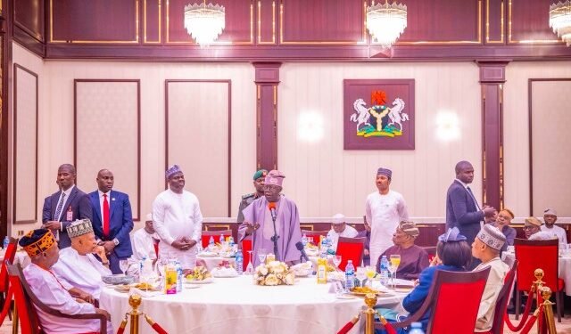 Tinubu-Media-Meeting_copy_640x427_1_1 - Newscoven Tinubu Promises To Address Tariffs For Media Business