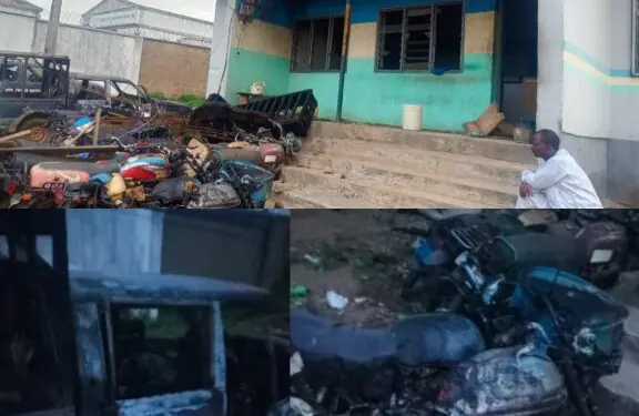 Illegal Stop-And-Search Activity: Mob Sets Police Post Ablaze Over Death Of Motorcyclist