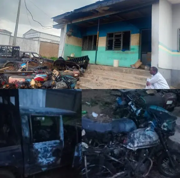Illegal Stop-And-Search Activity: Mob Sets Police Post Ablaze Over Death Of Motorcyclist