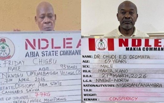 NDLEA-Great-Grandpa-Medical-Doctor_copy_1068x673_1 - Newscoven Illicit Drugs: NDLEA Arrest Great Grandpa (93), Medical Doctor (69), Couple