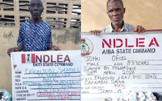 NDLEA Arrests 2 Grandpas For Drug Trafficking