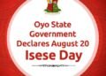 Isese Day 2026: Oyo Government Declares Thursday Work-Free Day