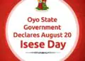 Isese Day 2026: Oyo Government Declares Thursday Work-Free Day
