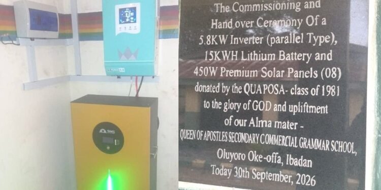 QUAPOSA 1981 Set Donates 5.8KW Inverter To Alma Mater